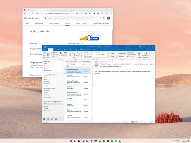 如何在 Outlook 中為 Gmail 設定雙重認證 (2FA)