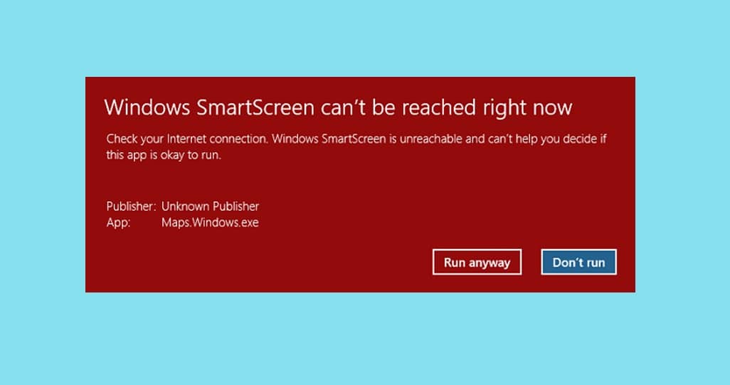 解決方案：此時無法存取Windows SmartScreen