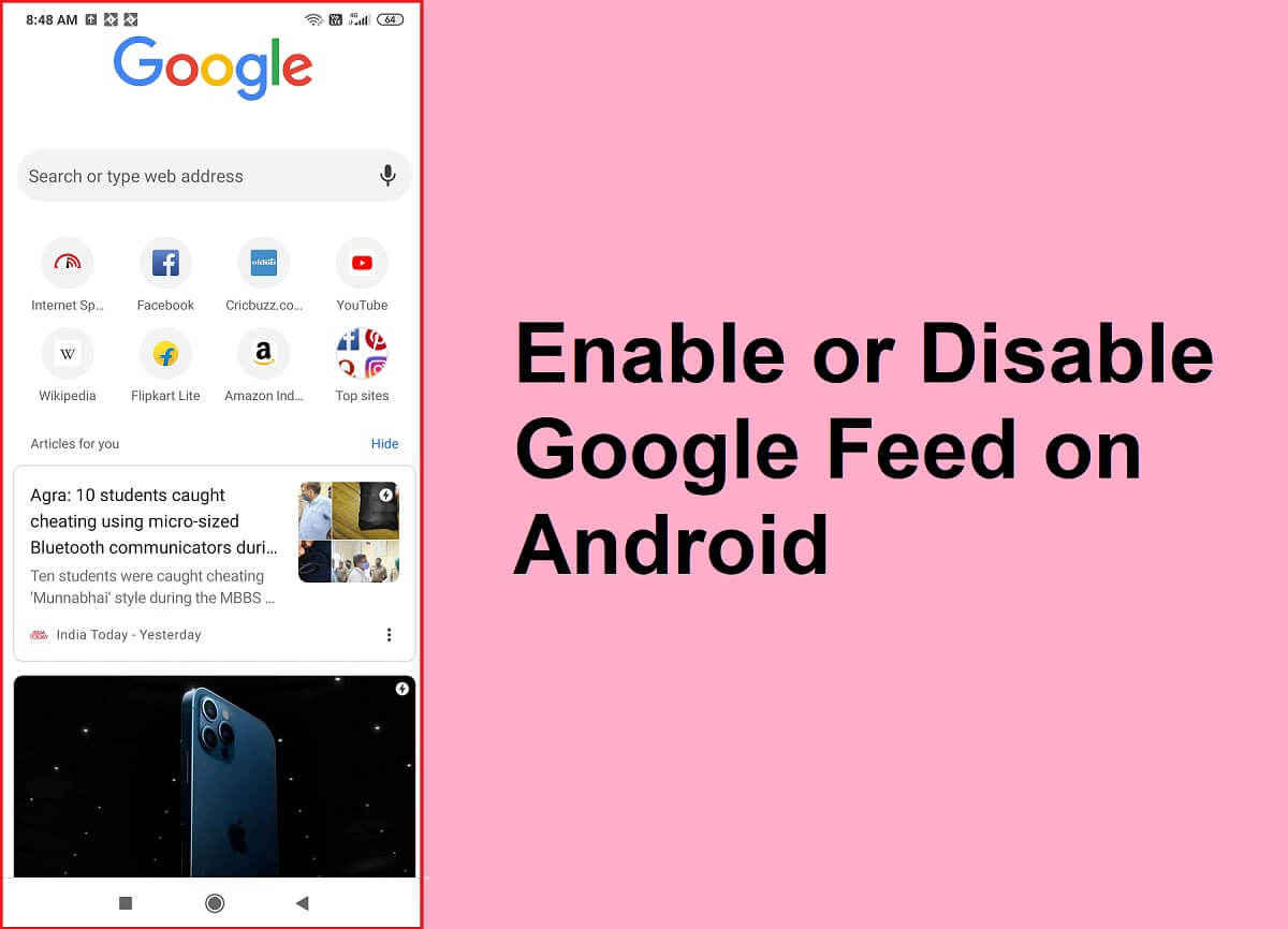 如何在 Android 上啟用或停用 Google Feed