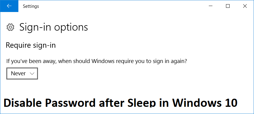 在 Windows 10 中休眠後停用密碼